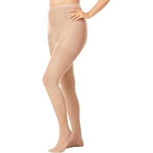Comfort Choice Women’s Plus Size 2-Pack Control Top Tights(Nude)