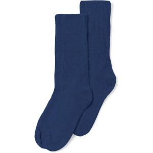Comfort Choice Women’s Plus Size 2-Pack Open Weave Extra Wide Socks(Navy)