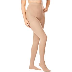 Comfort Choice Women’s Plus Size 2-Pack Smoothing Tights(Nude)