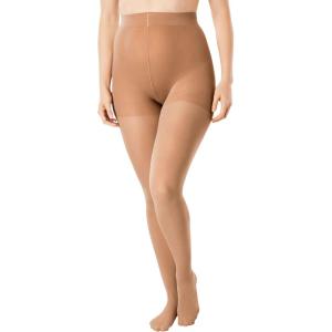 Comfort Choice Women’s Plus Size 2-Pack Smoothing Tights(Suntan)