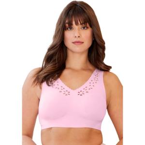 Comfort Choice Women’s Plus Size 360° Leisure Bra(Pink)