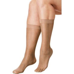 Comfort Choice Women’s Plus Size 3-Pack Sheer Knee-High Socks(Suntan)