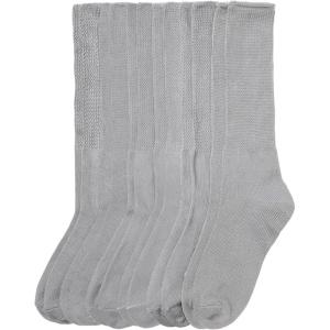 Comfort Choice Women’s Plus Size 6-Pack Rib Knit Socks(Grey Pack)