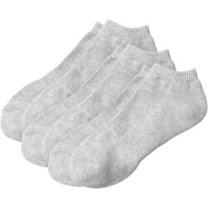 Comfort Choice Women’s Plus Size Ankle Socks 3-Pack(Heather Grey)