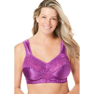 Comfort Choice Women’s Plus Size Exclusive Patented Custom Fit Wireless Bra(Fresh Berry)