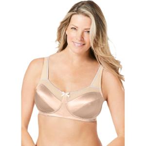 Comfort Choice Women’s Plus Size Exclusive Patented Side Wire Bra(Nude)