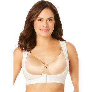 Comfort Choice Women’s Plus Size Front Close Posture Brace(White)