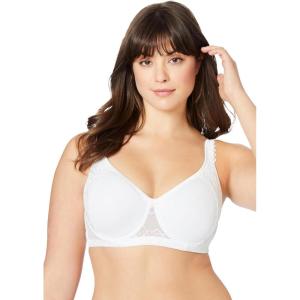 Comfort Choice Women’s Plus Size Secret Shaping Bra(White)