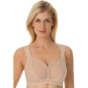 Comfort Choice Women’s Plus Size Wireless Gel Strap Bra(Nude)