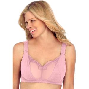 Comfort Choice Women’s Plus Size Wireless Gel Strap Bra(Rose Quartz)