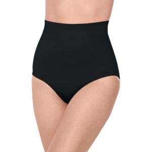 Secret Solutions Women’s Plus Size Power Shaper Firm Control High Waist Shaping Brief(Black)
