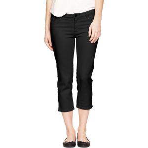 ellos Plus Size Stretch Slim Capris(Black)