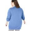 Woman Within Plus Size Fleece Baseball Jacket Long Oversized Fleece Coat(French Blue)