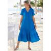 Woman Within Plus Size Gauze Tiered Dress(Bright Cobalt)