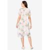Woman Within Plus Size Overlay Tiered Dress(Sage Watercolor)