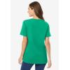 Woman Within Plus Size Perfect Short-Sleeve V-Neck Tee (Petite Available)(Tropical Emerald)