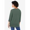 Woman Within Plus Size Perfect Three-Quarter Sleeve V-Neck Tunic(Pine)