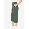 Woman Within Plus Size Petite Knit Cargo Capri(Pine)