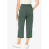 Woman Within Plus Size Petite Knit Cargo Capri(Pine)