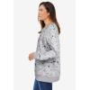 Woman Within Plus Size Printed Sweatshirt(Heather Grey Multi Rose Vine)