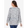 Woman Within Plus Size Printed Sweatshirt(Heather Grey Multi Rose Vine)