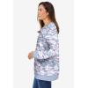 Woman Within Plus Size Printed Sweatshirt(Pink Camouflage)