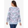 Woman Within Plus Size Printed Sweatshirt(Pink Camouflage)