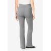 Woman Within Plus Size Stretch-Cotton Knit Pull-On Bootcut Pocket Leggings(Medium Heather Grey)
