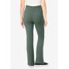 Woman Within Plus Size Stretch-Cotton Knit Pull-On Bootcut Pocket Leggings(Pine)