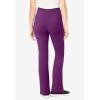Woman Within Plus Size Stretch-Cotton Knit Pull-On Bootcut Pocket Leggings(Plum Purple)