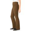 Woman Within Plus Size Stretch-Cotton Knit Pull-On Bootcut Pocket Leggings(Toffee)
