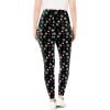 Woman Within Plus Size Stretch-Cotton Knit Pull-On Printed Leggings(Black Festive Snowflakes)