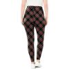 Woman Within Plus Size Stretch-Cotton Knit Pull-On Printed Leggings(Black Red Bias)