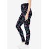 Woman Within Plus Size Stretch-Cotton Knit Pull-On Printed Leggings(Multi Graphic Floral)