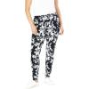 Woman Within Plus Size Stretch-Cotton Knit Pull-On Printed Leggings(Black White Tie Dye)