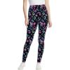 Woman Within Plus Size Stretch-Cotton Knit Pull-On Printed Leggings(Multi Graphic Floral)