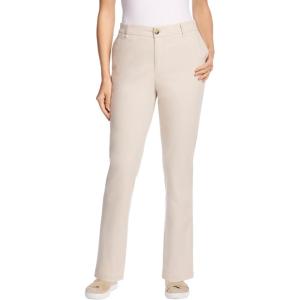 Woman Within Plus Size Petite Adjustable Waist Straight-Leg Chino(Natural Khaki)