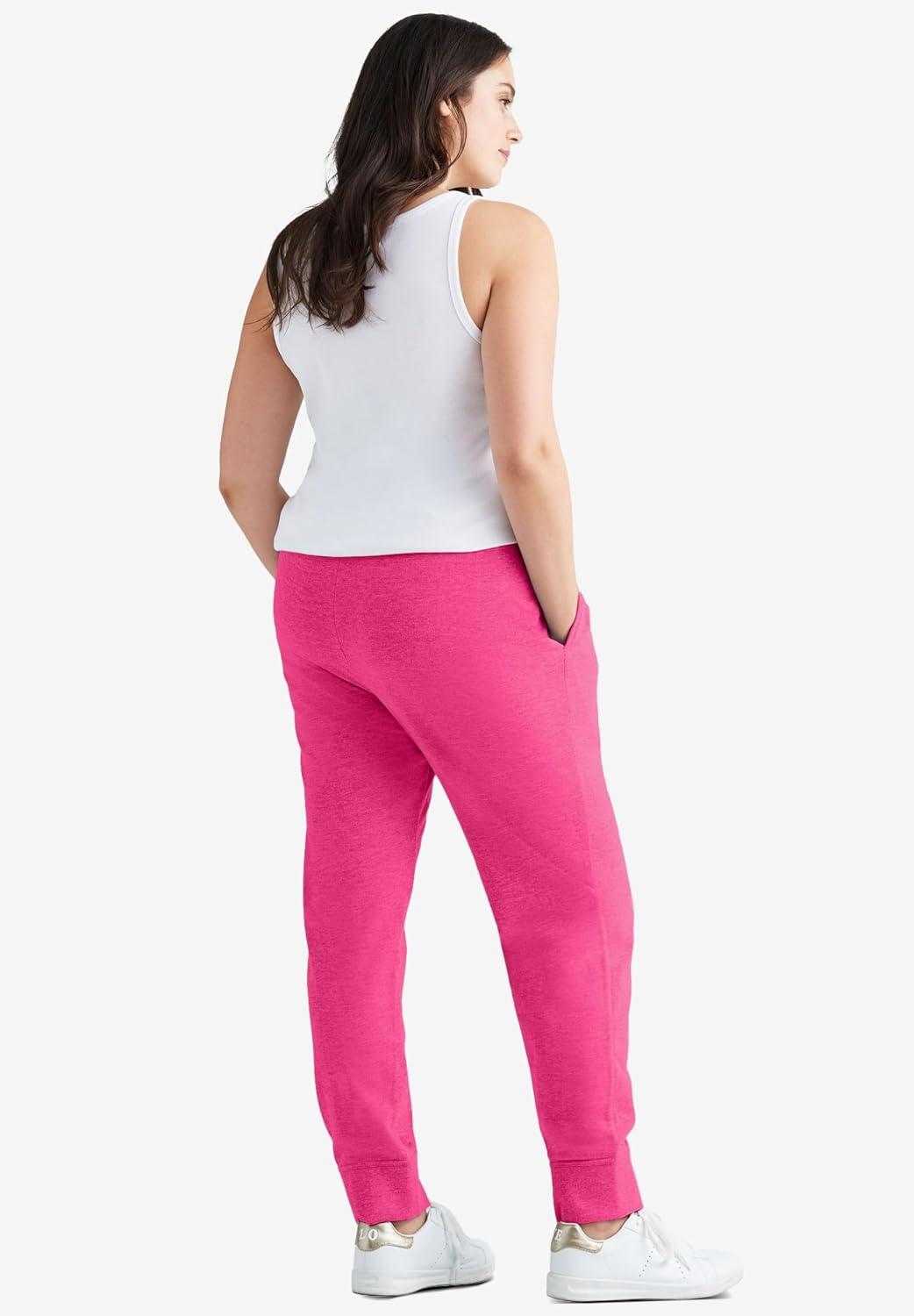 imageellos Plus Size French Terry JoggerRaspberry Sorbet