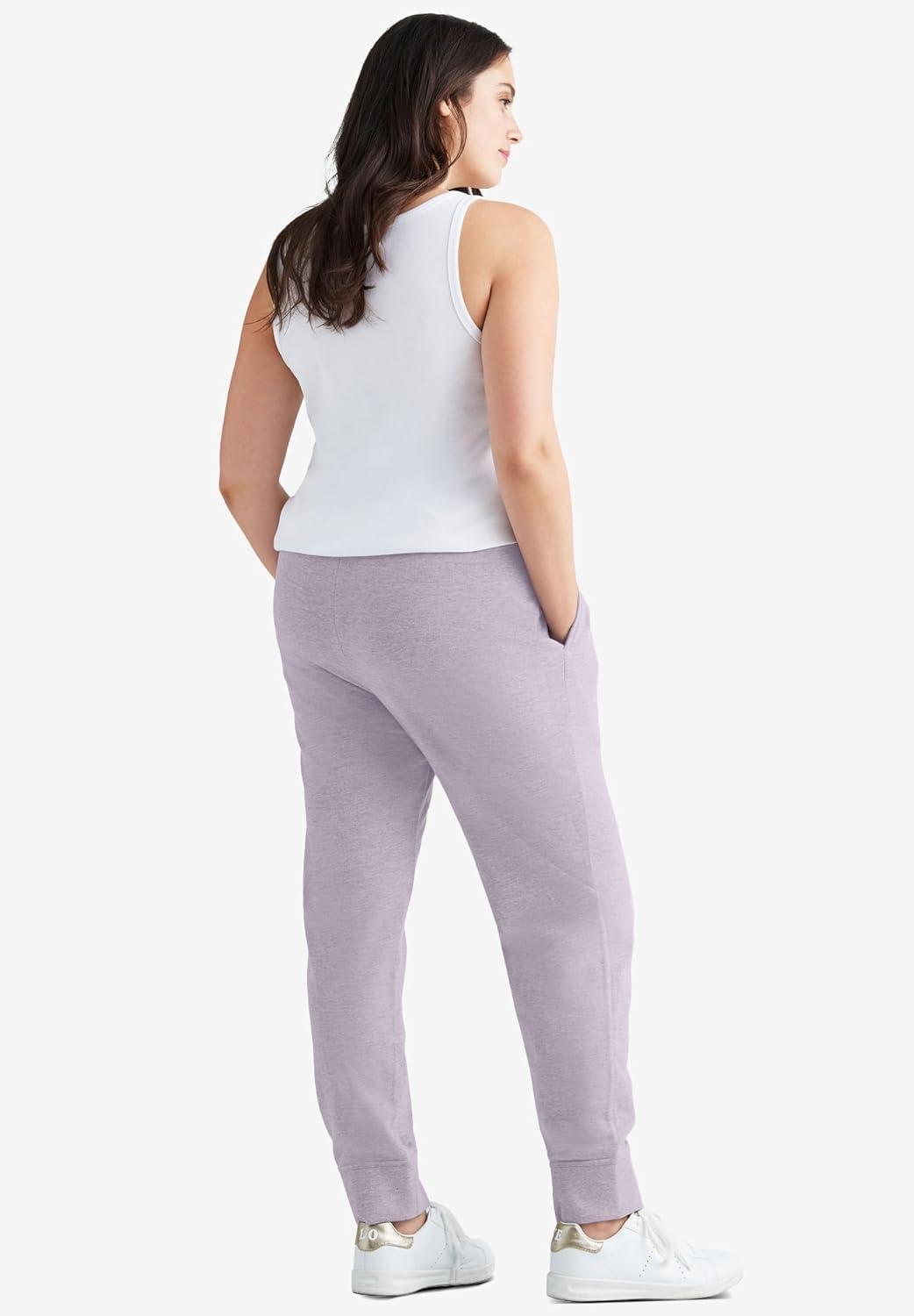 imageellos Plus Size French Terry JoggerRaspberry Sorbet