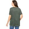 Woman Within Plus Size Faux Suede Tee(Pine)