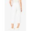Woman Within Plus Size Knit Cargo Capri(White)