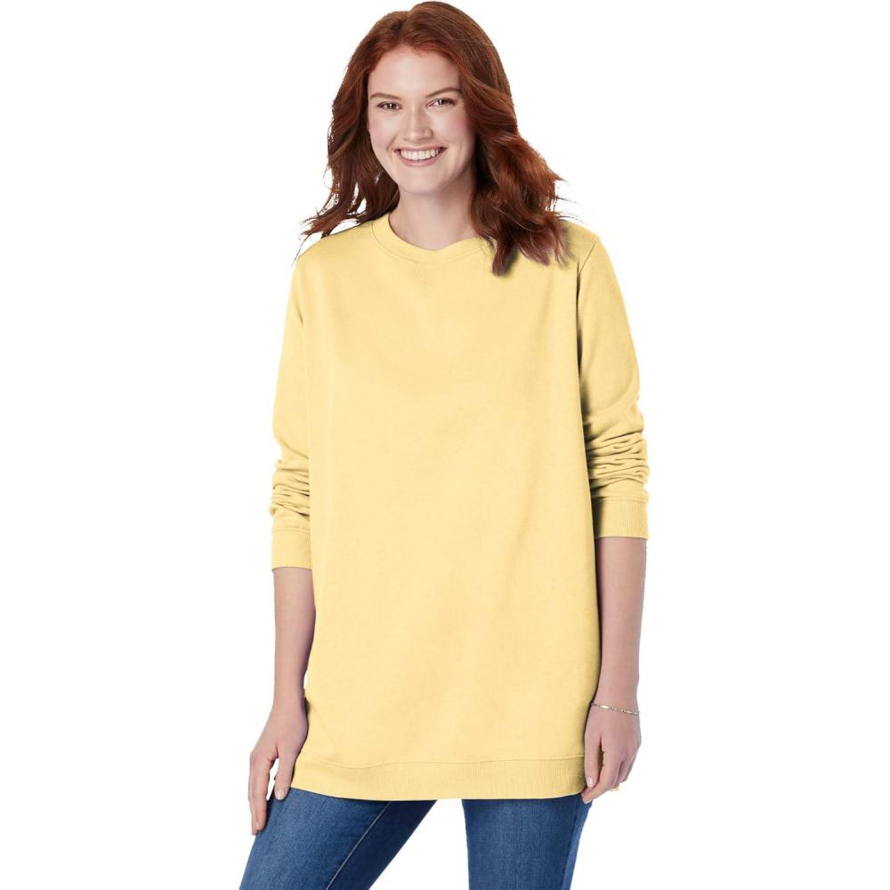 imageWoman Within Plus Size Fleece SweatshirtBanana