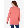 Woman Within Plus Size Fleece Sweatshirt(Sweet Coral)