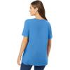 Woman Within Plus Size Perfect Short-Sleeve Crewneck Tee (Petite Available)(Azure Blue)