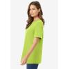 Woman Within Plus Size Perfect Short-Sleeve Crewneck Tee (Petite Available)(Lime)