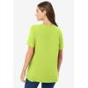 Woman Within Plus Size Perfect Short-Sleeve Crewneck Tee (Petite Available)(Lime)
