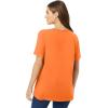 Woman Within Plus Size Perfect Short-Sleeve Crewneck Tee (Petite Available)(Orange Twist)