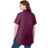 Woman Within Plus Size Petite Perfect Short Sleeve Shirt(Deep Claret)