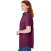 Woman Within Plus Size Petite Perfect Short Sleeve Shirt(Deep Claret)
