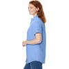 Woman Within Plus Size Petite Perfect Short Sleeve Shirt(French Blue)
